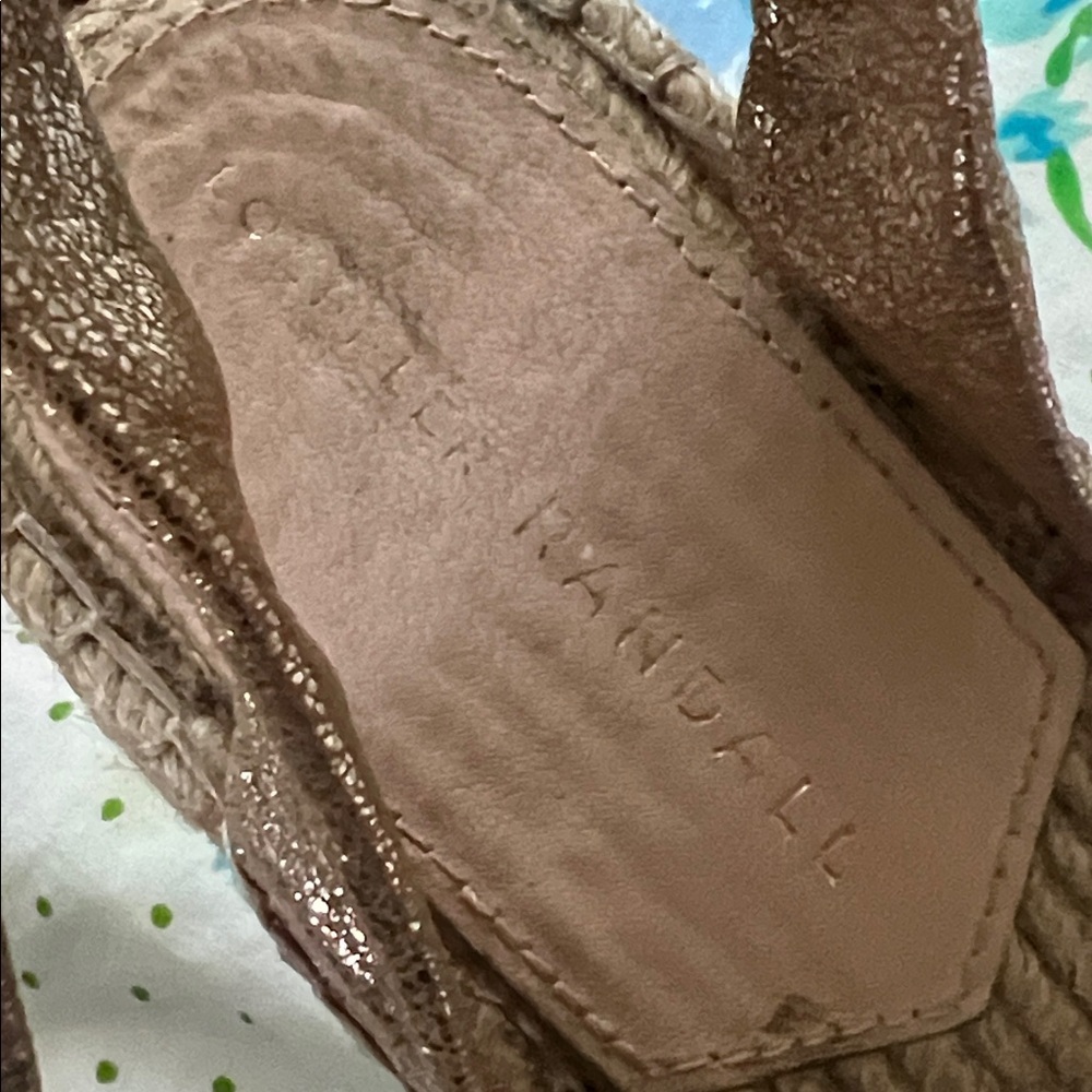 Loeffler Randall Metallic Ankle Lace Espadrilles- 9? - Picture 3 of 15